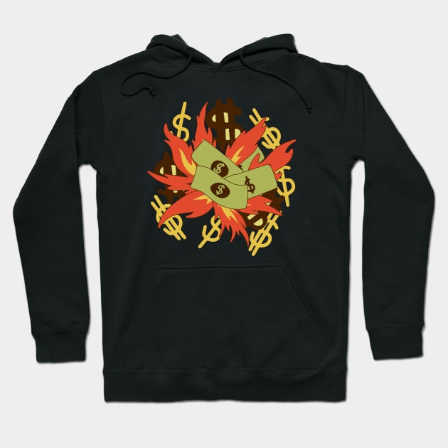 Money Burn Hoodie by Liesl Weppen